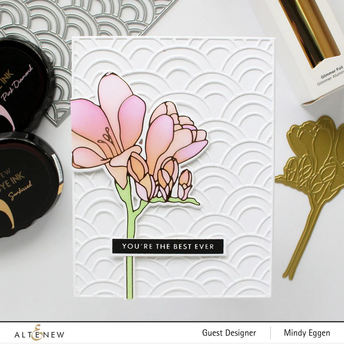 Altenew Freesia Hot Foil Plate & Die & Stencil Bundle