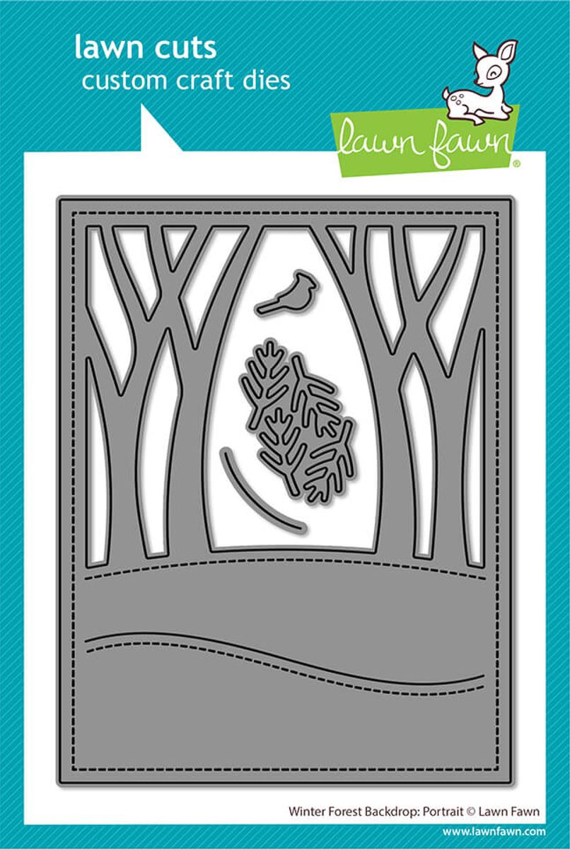 Winter Forest Backdrop: Portrait Dies
