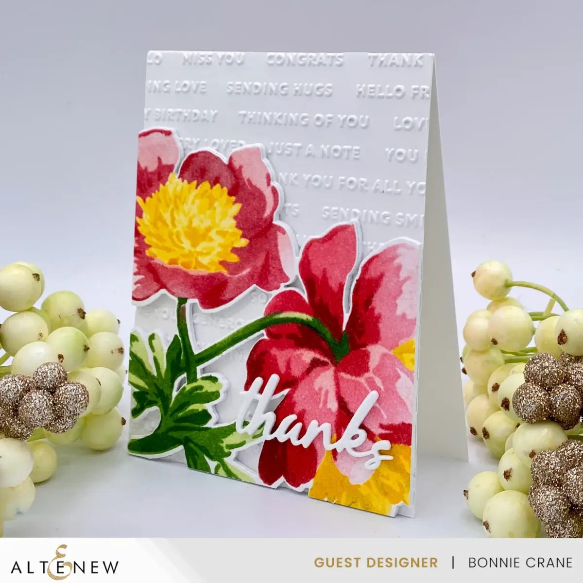 Altenew Raised Sentiments 3D Embossing Folder