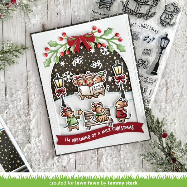 Hovedbilde Lawn Fawn Caroling Mice Stamp Set