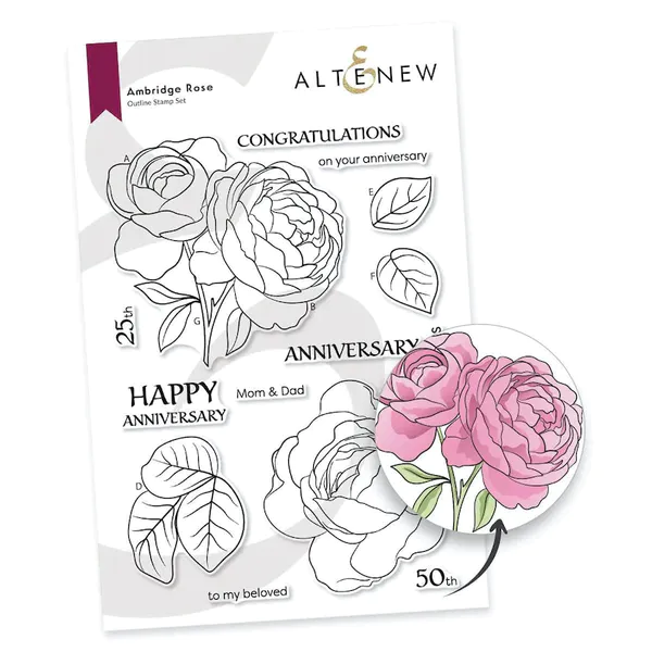 Hovedbilde Ambridge Rose Stamp Set