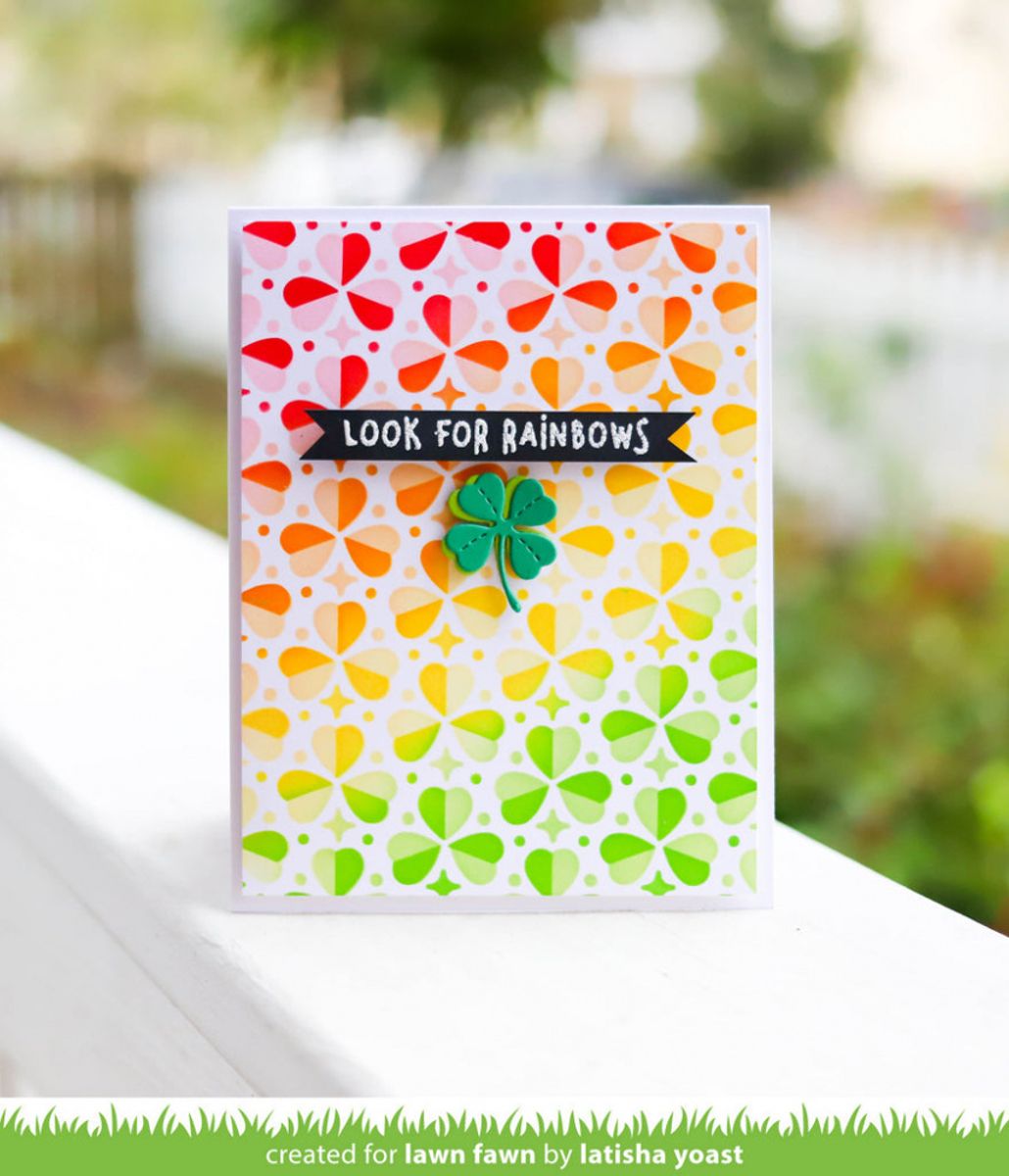 Lawn Fawn Clover Background Stencils