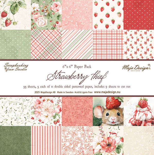 Hovedbilde Maja Design Strawberry Thief 6'' x 6'' Paper Pack
