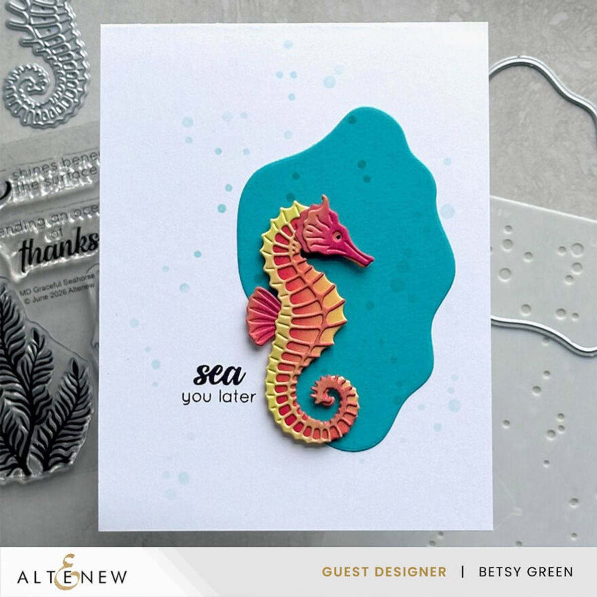 Mini Delight: Graceful Seahorse Stamp & Die Set