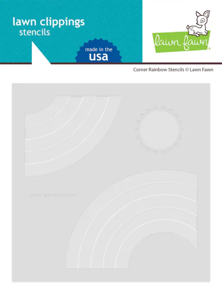 Bilde av Lawn Fawn Corner Rainbow Stencils