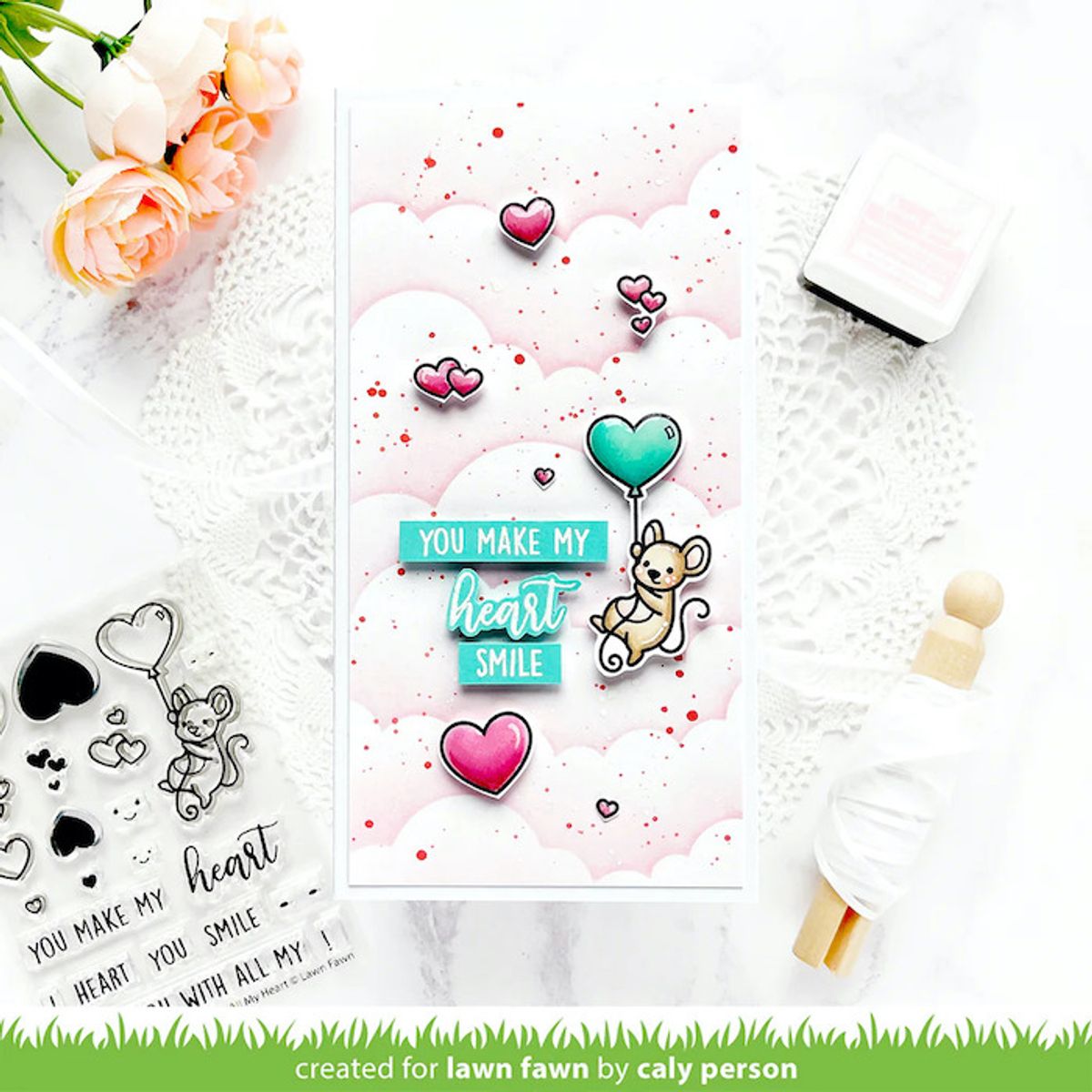 Lawn Fawn All My Heart Stamp Set