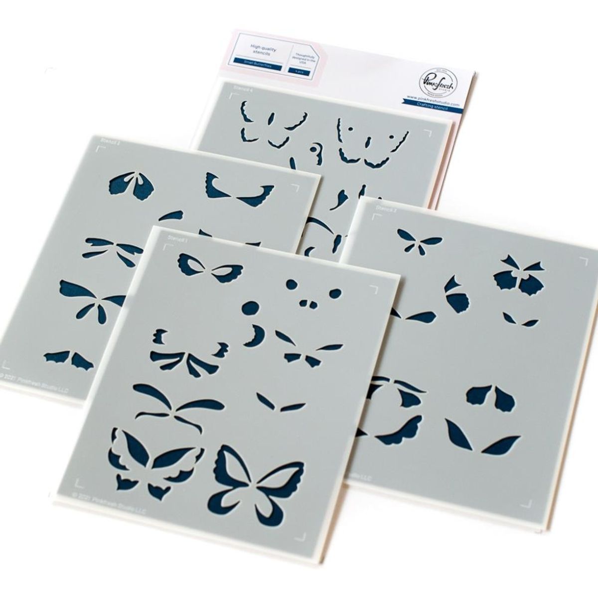 Pinkfresh Studio Small Butterflies hot foil plate