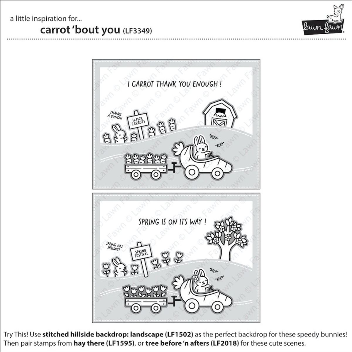 Lawn Fawn Carrot 'bout You Stamp Set