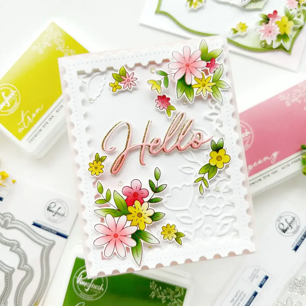 Pinkfresh Studio Cheerful Blossoms bundle