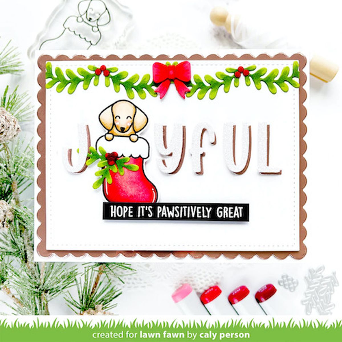 Lawn Fawn Pawsitive Christmas Stamp Set